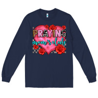 Navy praying moms club olivia Long Sleeve Tee - OliviaCreatesArt