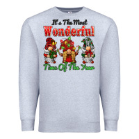 Heather Grey it's the most wonderful time of the year Premium Sweatshirt - BarkalooDesign