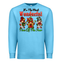 Ocean Blue it's the most wonderful time of the year Premium Sweatshirt - BarkalooDesign