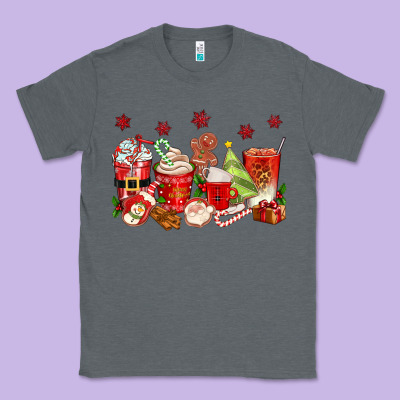 Christmas Coffee Cups Classic Tee Designed By Texasbilliewilder