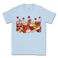 Dusty Blue Christmas coffee cups Classic Tee - texasbilliewilder
