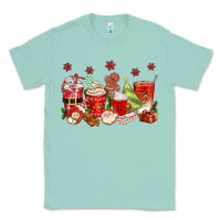Seafoam Christmas coffee cups Classic Tee - texasbilliewilder