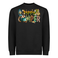 Black happy camper Heavyweight Sweatshirt - CowhideDigitalArt