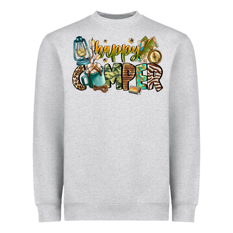 Happy Camper Heavyweight Sweatshirt by CowhideDigitalArt | Teevron