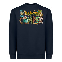 Navy happy camper Heavyweight Sweatshirt - CowhideDigitalArt
