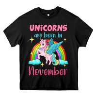 Black unicorns are born in november Heavy Core Tee - Jasminsmagicworld