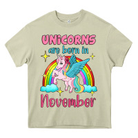 Mossy unicorns are born in november Heavy Core Tee - Jasminsmagicworld