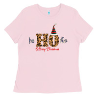 Bubblegum Pink Ho Ho Ho Merry Christmas Ladies Tee - Bettercallsaul