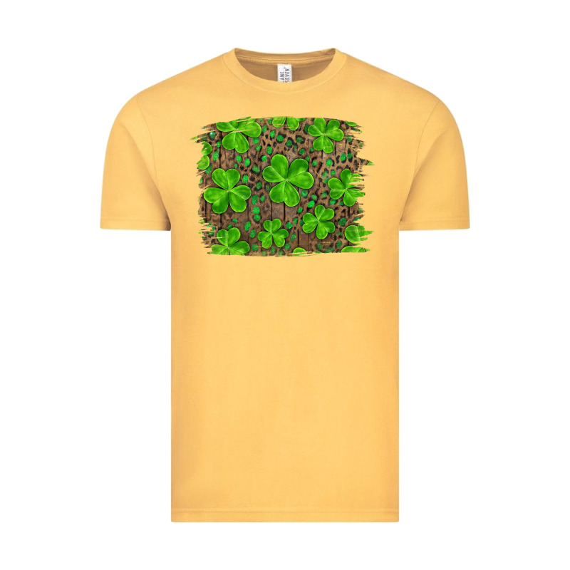 St Patrick's Day Shamrock And Leopard Distressed Vintage Tee by RanaPortraitStore | Teevron