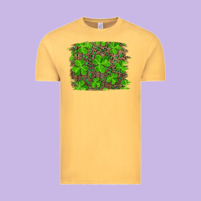 St Patrick's Day Shamrock And Leopard Distressed Vintage Tee Designed By Ranaportraitstore