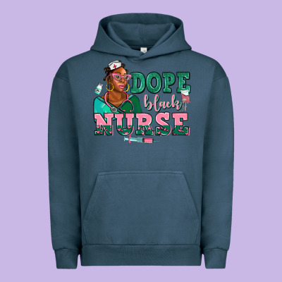 Afro  Nurse Dope Black Urban Hoodie Designed By Adodesignshop