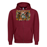 Burgundy cant be tamed Zipper Hoodie - RacoonDesign