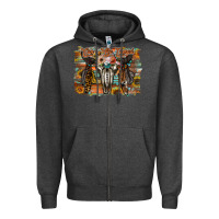 Charcoal Heather cant be tamed Zipper Hoodie - RacoonDesign