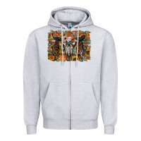 Heather Grey cant be tamed Zipper Hoodie - RacoonDesign