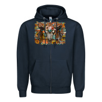 Navy cant be tamed Zipper Hoodie - RacoonDesign