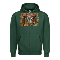 Sports Green cant be tamed Zipper Hoodie - RacoonDesign