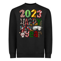Black 2023 Happy New Year Heavyweight Sweatshirt - CowhideDigitalArt