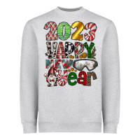 Heather Grey 2023 Happy New Year Heavyweight Sweatshirt - CowhideDigitalArt