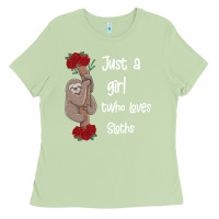 Matcha just a girl who loves sloths Ladies Tee - Bettercallsaul
