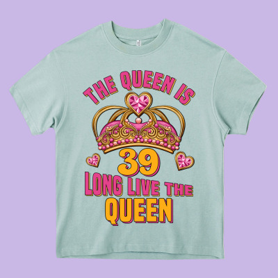 The Queen Is 39 Long Live The Queen Heavy Core Tee Designed By Jasminsmagicworld