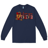 Navy love you forever olivia Long Sleeve Tee - OliviaCreatesArt