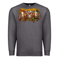 Charcoal Heather Christmas goats Premium Sweatshirt - BarkalooDesign
