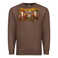 Chestnut Christmas goats Premium Sweatshirt - BarkalooDesign