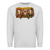Dove Grey Christmas goats Premium Sweatshirt - BarkalooDesign
