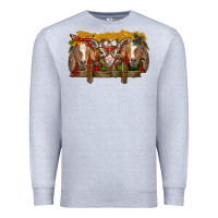 Heather Grey Christmas goats Premium Sweatshirt - BarkalooDesign