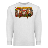 Oatmeal Heather Christmas goats Premium Sweatshirt - BarkalooDesign