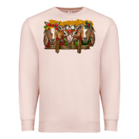 Pale Pink Christmas goats Premium Sweatshirt - BarkalooDesign