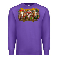 Purple Christmas goats Premium Sweatshirt - BarkalooDesign