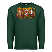 Sports Green Christmas goats Premium Sweatshirt - BarkalooDesign