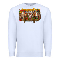 White Christmas goats Premium Sweatshirt - BarkalooDesign