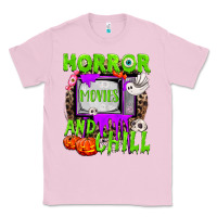 Bubblegum Pink Horror movies and chill Classic Tee - NancyCooperArtShop