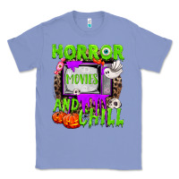Colony Blue Horror movies and chill Classic Tee - NancyCooperArtShop