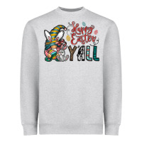 Heather Grey happy easter y all Heavyweight Sweatshirt - CowhideDigitalArt