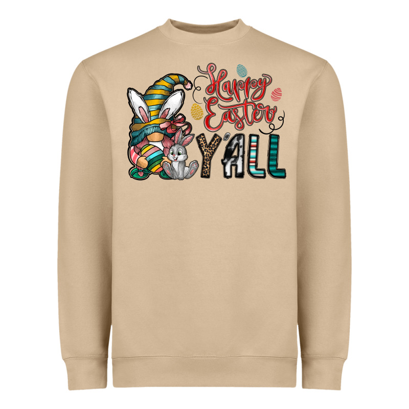 Happy Easter Y All Heavyweight Sweatshirt by CowhideDigitalArt | Teevron