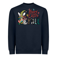 Navy happy easter y all Heavyweight Sweatshirt - CowhideDigitalArt