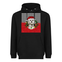 Black Christmas Bichon frise dog Heavyweight Hoodie - BarkalooDesign