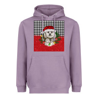 Lavender Christmas Bichon frise dog Heavyweight Hoodie - BarkalooDesign