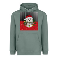 Sage Christmas Bichon frise dog Heavyweight Hoodie - BarkalooDesign