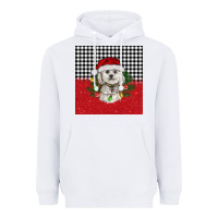 White Christmas Bichon frise dog Heavyweight Hoodie - BarkalooDesign