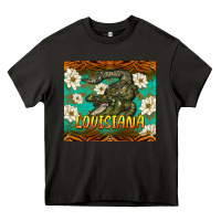 Asphalt louisiana alligator tumbler Heavy Core Tee - BarkalooDesign