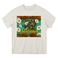Cream louisiana alligator tumbler Heavy Core Tee - BarkalooDesign