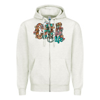 Oatmeal Heather cna life Zipper Hoodie - RacoonDesign