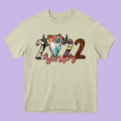 2022 Senior Bull Skull Heavy Core Tee Designed By Jahusdesignshop