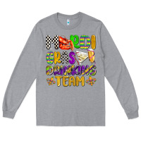 Heather Grey mardi gras drinking team with glasses olivia Long Sleeve Tee - OliviaCreatesArt