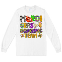 White mardi gras drinking team with glasses olivia Long Sleeve Tee - OliviaCreatesArt