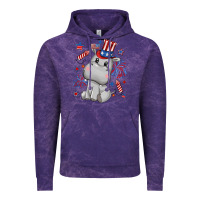 Fourth Of July Hippopotamus Vintage Hoodie | Teevron